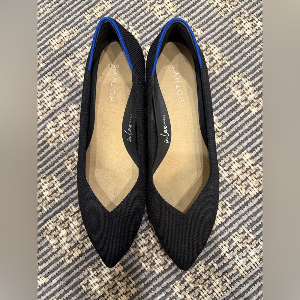 Rothy's Black The High Point Heels / size 10.5